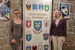 Kandidatkinja Ličko-senjske županije na Izboru najuzornije hrvatske seoske žene Ana Jelinić na prijemu kod zamjenice župana Jasne Orešković Brkljačić