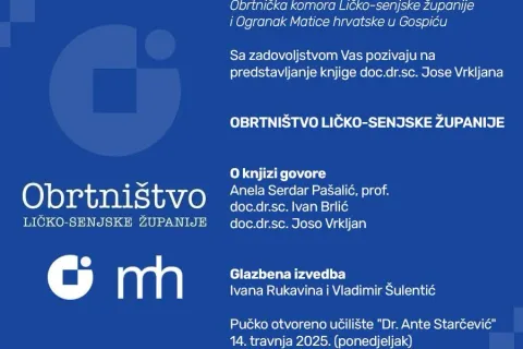 Najava: Predstavljanje knjige “Obrtništvo Ličko-senjske županije”