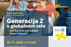 Rotary Club Gospić poziva na tribinu pod nazivom “Generacija Z u globalnom selu”