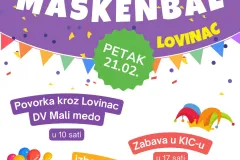 Ples, krafne i mašta - dječje maškare ovog petka u Lovincu