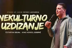 “Nekulturno uzdizanje” u Gospiću - Stand-up večer uz Ivicu Lazanea u kinu “Korzo”