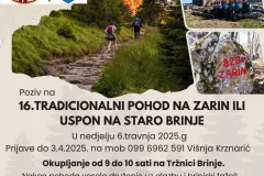 Planinarski pohod u Brinju - PD Škamnica vas poziva na uspon na Zarin i Staro Brinje