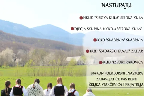 Ove subote 4. Večer folklora u Širokoj Kuli