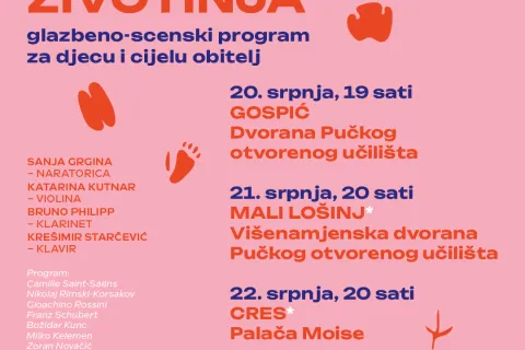 “Fantastični svijet životinja” donosi glazbeno-scensku čaroliju za cijelu obitelj u Gospić