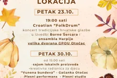 Nova lokacija i termin dijela programa u sklopu 5. Jesenskog festivala u Otočcu
