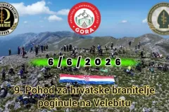Najavljen 9. pohod za poginule branitelje na Velebitu uz sudionike iz cijele Hrvatske