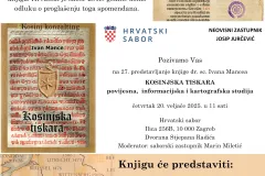 27. predstavljanje knjige Kosinjska tiskara u Hrvatskom saboru povodom Dana hrvatske glagoljice