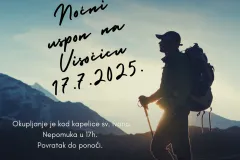 PD Željezničar Gospić organizira tradicionalni noćni uspon na Visočicu