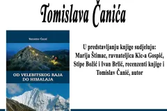 Predstavljanje knjige autora Tomislava Čanića “Od velebitskog raja do Himalaja” u Atriju KIC-a Gospić