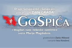 Čestitka gradonačelnika Milinovića i zamjenika Kovačevića povodom Dana Grada Gospića