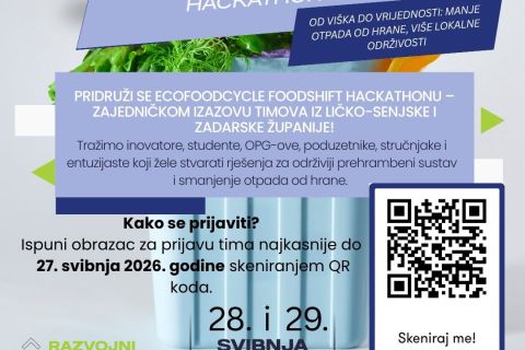 Gospić domaćin ECOFOODCYCLE FOODSHIFT Hackathona 2026: Zajedno protiv otpada od hrane