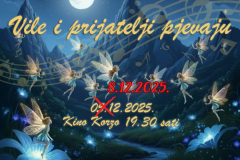 Koncert “Vile i prijatelji pjevaju” odgađa se za ponedjeljak 8.12.