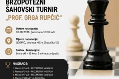 U Gospiću se održava Memorijalni brzopotezni šahovski turnir “Prof. Grga Rupčić”