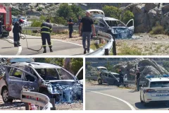 Zapalio se automobil iznad Karlobaga – vatrogasci brzo reagirali