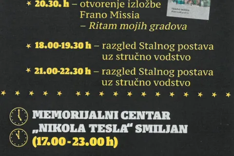 Noć muzeja 2026. u Gospiću i Smiljanu: Ples gradova, umjetnosti i znanja