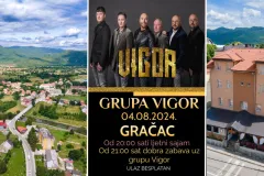 Kulturno ljeto u Gračacu: Ovu nedjelju nastup grupe Vigor i gastronomska ponuda restorana Villa Dijana