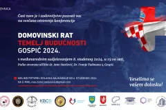 Konferencija “Domovinski rat temelj budućnosti” u petak i subotu u Gospiću