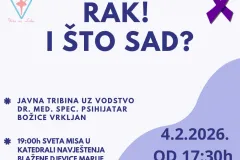 Javna tribina “Rak! I što sad?” u Gospiću povodom Svjetskog dana borbe protiv raka