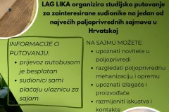 LAG Lika organizira studijsko putovanje na Bjelovarski proljetni sajam