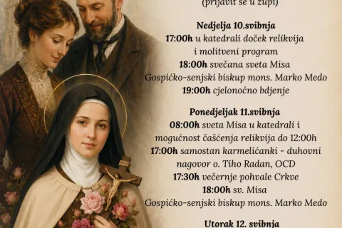 U Gospiću se održava duhovni program uz relikvije sv. Male Terezije