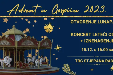 Grad Gospić poziva na adventsku čaroliju: Spektakularno otvorenje Lunaparka uz Leteći odred