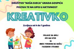 Teku upisi djece u aktivnosti Društva “Naša djeca” grada Gospića