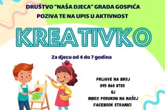 Teku upisi djece u aktivnosti Društva “Naša djeca” grada Gospića