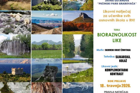 Poziv školama na sudjelovanje u likovnom natječaju o bioraznolikosti Like