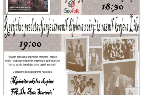 Ne propustite izložbu tradicionalnih nošnji “Sačuvajmo izvornost tradicijskog ruha” u Pučkom otvorenom učilištu dr. Ante Starčević u Gospiću