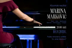 Gospićanka Marina Marković ponovno pred domaćom publikom uz klavirski recital