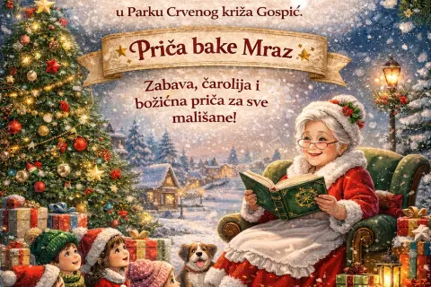 “Priča bake Mraz” u Gospiću: Crveni križ Gospić organizira božićnu radionicu za najmlađe