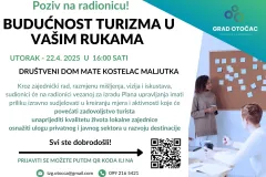 Budućnost turizma u vašim rukama – sudjelujte na radionici Turističke zajednice Grada Otočca!
