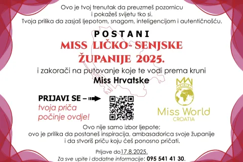 Potraga za Miss Ličko-senjske županije 2025. je počela