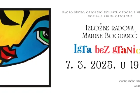 Otvorenje izložbe radova Marine Bogdanić - Igra bez granica ovog tjedna u Otočcu