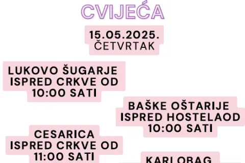 Sutra podjela sadnica cvijeća u Karlobagu i okolici