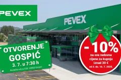 Sutra se otvara Pevex u Gospiću – iskoristite popuste i posebne pogodnosti!