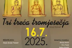 Večeras u Gospiću: Predstava “Tri treća tromjesečja” u sklopu projekta Glumci u Gospiću