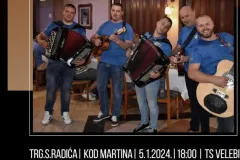Večeras TS Velebit na Trgu Stjepana Radića “Kod Martina”