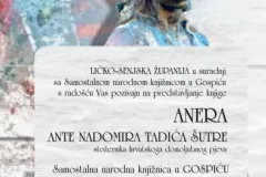 SNK Gospić: Predstavljanje knjige “Anera” autora Ante Nadomira Tadića