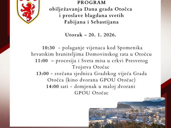 Otočac se priprema za obilježavanje Dana grada i blagdana svetih Fabijana i Sebastijana Otočac se priprema za obilježavanje Dana grada i blagdana svetih Fabijana i Sebastijana