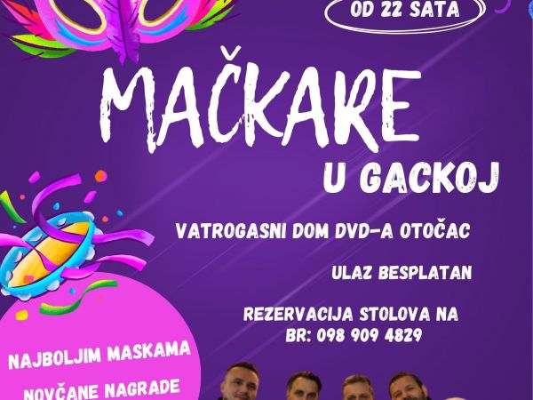 Najluđe i najšarenije doba godine stiže u Gacku – Mačkare u Otočcu i ove godine donose vrhunsku zabavu! Najluđe i najšarenije doba godine stiže u Gacku – Mačkare u Otočcu i ove godine donose vrhunsku zabavu!