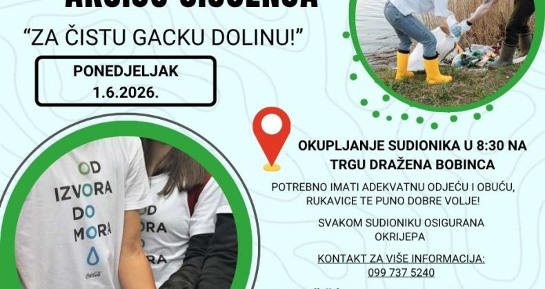 Najbolje iz Like - Za čistu Gacku dolinu: Grad Otočac ponovno  sudjeluje u projektu “Od izvora do mora“