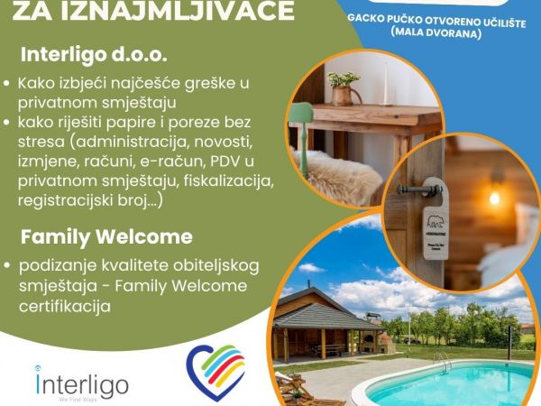 Edukacija za privatne iznajmljivače u Otočcu