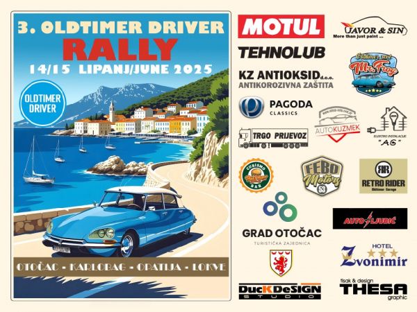 U Otočcu starta 3. izdanje Oldtimer Driver Rally-a