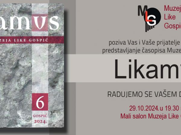 Novi broj časopisa Likamvs - predstavljanje u Muzeju Like Gospić