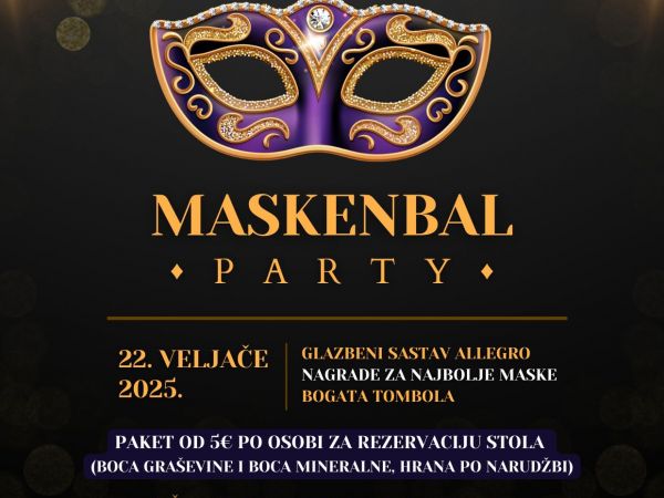 Maskenbal Party u Brinju - nezaboravna zabava uz glazbu i nagrade Maskenbal Party u Brinju - nezaboravna zabava uz glazbu i nagrade