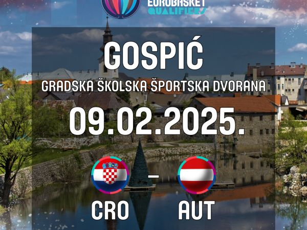 Gospić domaćin ključne utakmice Hrvatske ženske košarkaške reprezentacije u kvalifikacijama za Europsko prvenstvo 2025. Gospić domaćin ključne utakmice Hrvatske ženske košarkaške reprezentacije u kvalifikacijama za Europsko prvenstvo 2025.