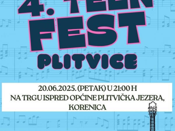 4. TEEN FEST PLITVICE: Ivana Kindl i zvijezde The Voice Kids stižu u Korenicu!