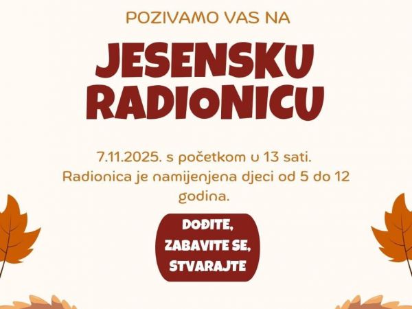 Jesenska radionica za djecu u Brinju Jesenska radionica za djecu u Brinju