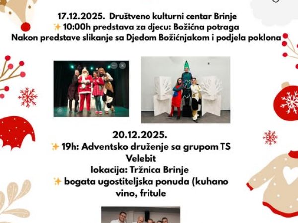 Nastavlja se Advent u Brinju uz dječji program i glazbene večeri